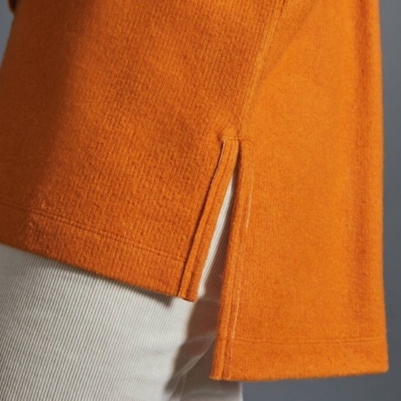 ANTHROPOLOGIE Orange Oversized Fleece Theresa Tunic - Picture 4 of 9